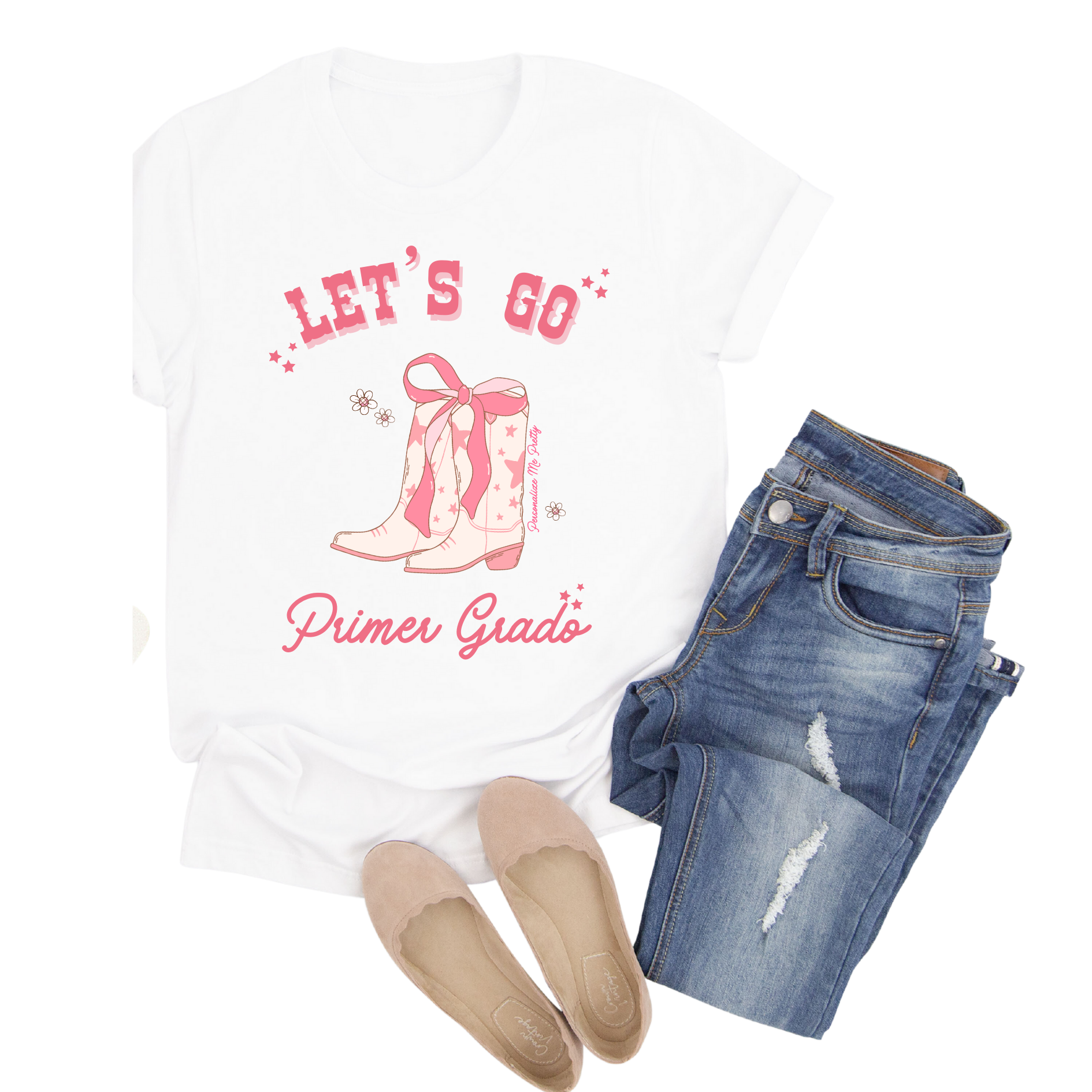 Personalized Let's Go Grade Level Maestra Shirt