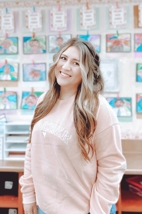 Teacher Embroidered Crewneck Sweatshirt