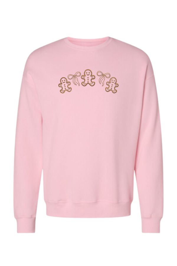 Embroidered Gingerbread Crewneck Sweatshirt