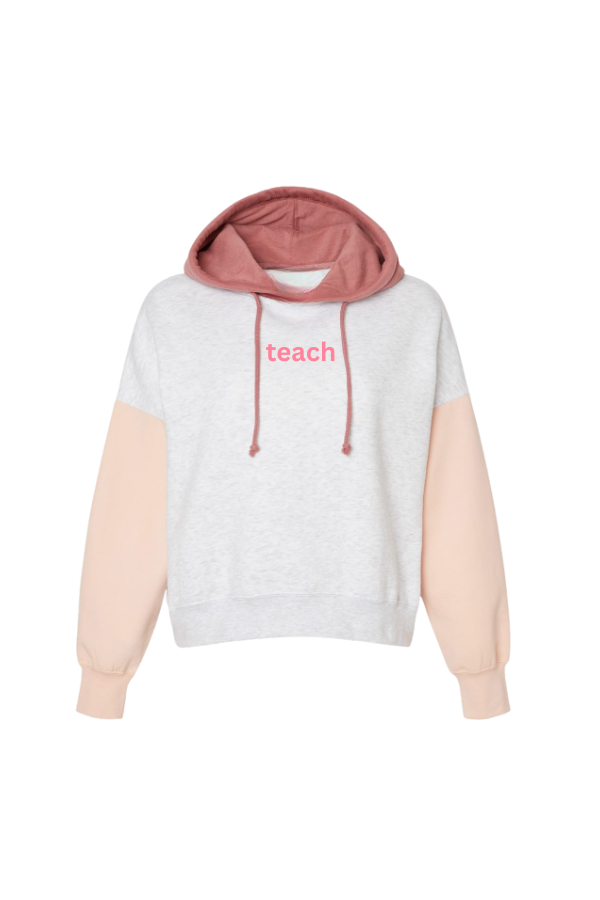 Teach Sueded Fleece Crop Hoodie