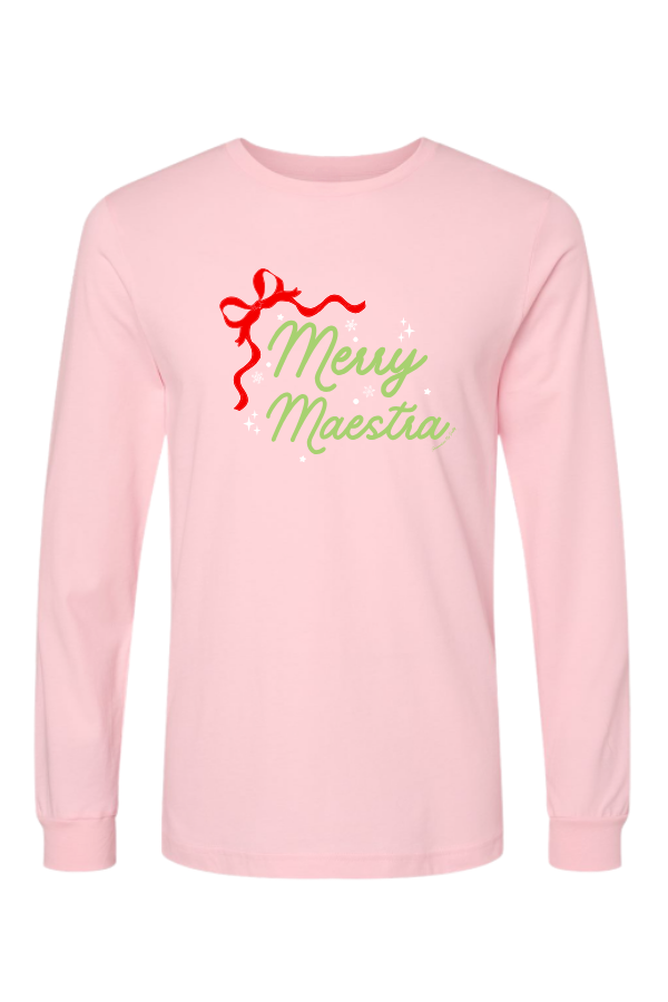 Red Bow Merry Maestra Long Sleeve Tee