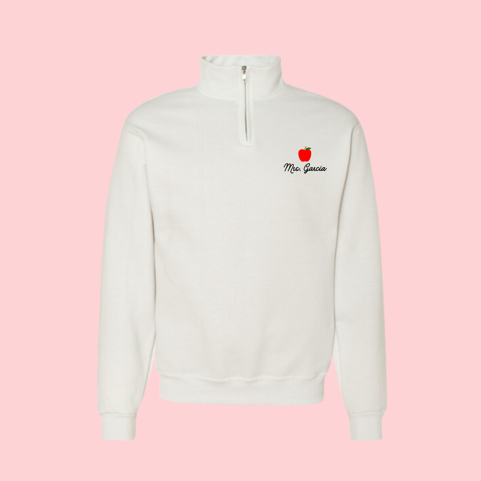 Personalized Embroidered Apple Quarter Zip