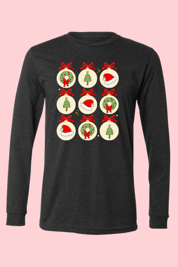 All the Bows & Ornaments Long Sleeve Tee