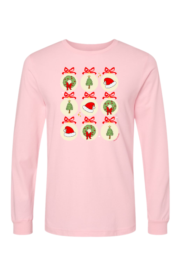 All the Bows & Ornaments Long Sleeve Tee