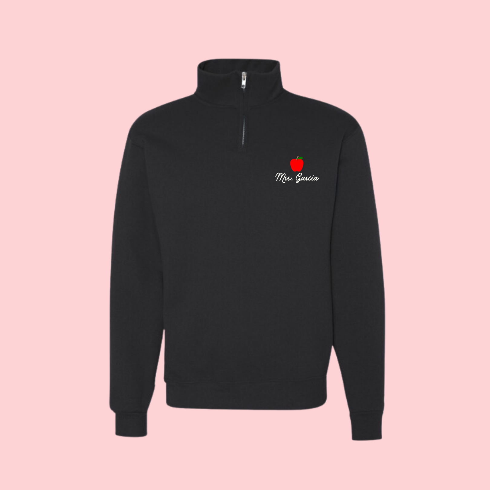 Personalized Embroidered Apple Quarter Zip