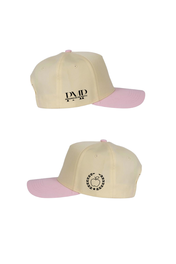 Teach Puff Embroidered Pink Hat