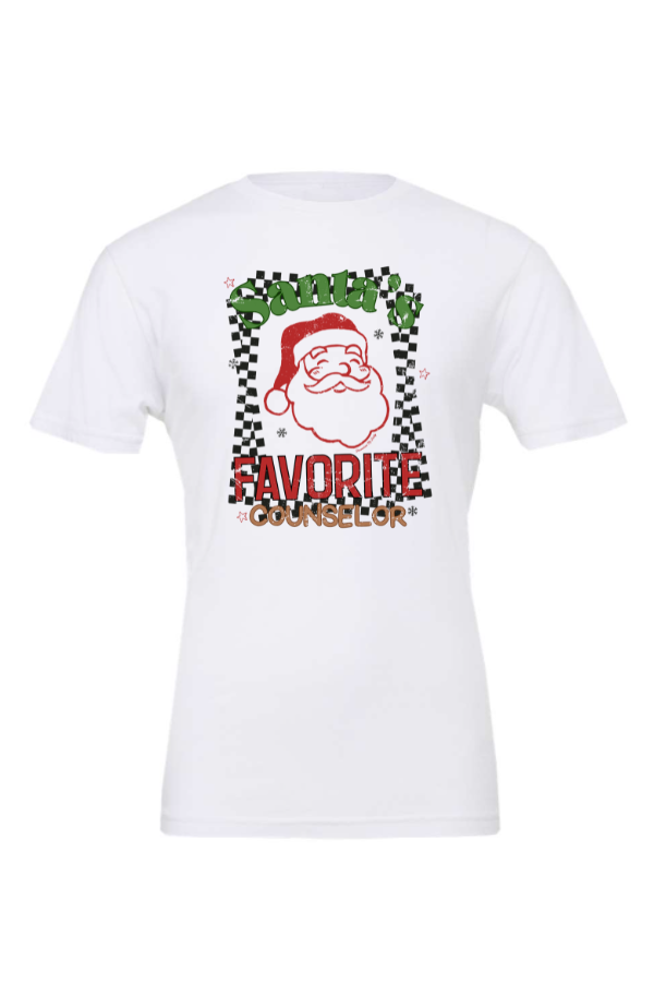 Santa’s Favorite Counselor Retro Tee