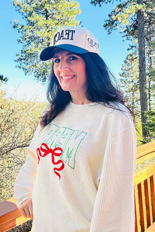 Teach Puff Embroidered Black Hat