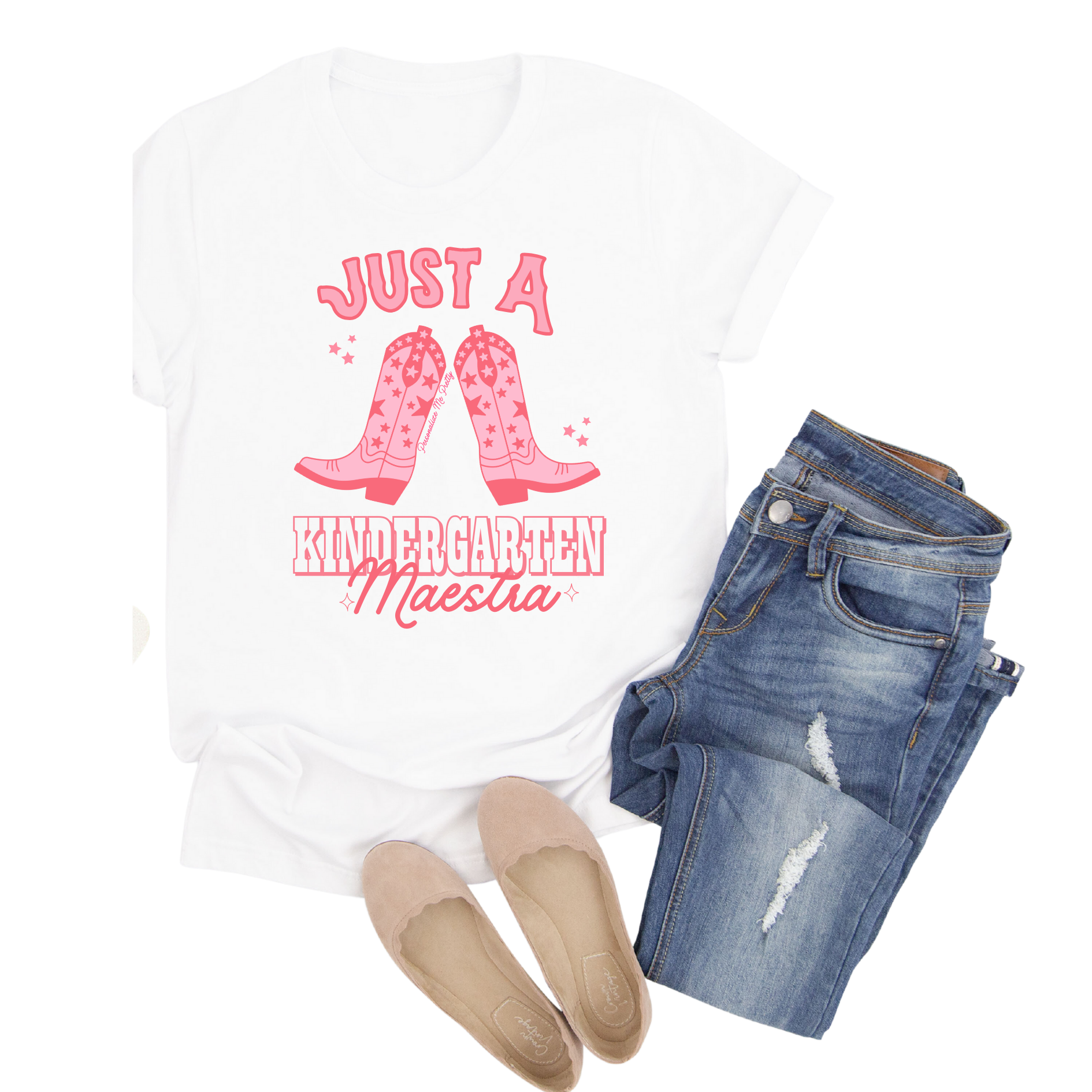 Personalized Just A Grade Level Maestra Shirt