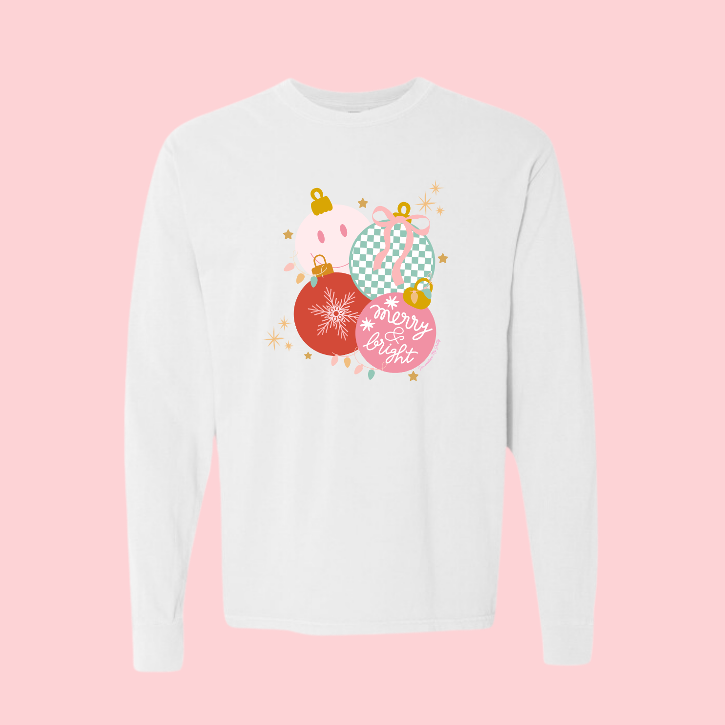 Merry & Bright Ornaments Long Sleeve