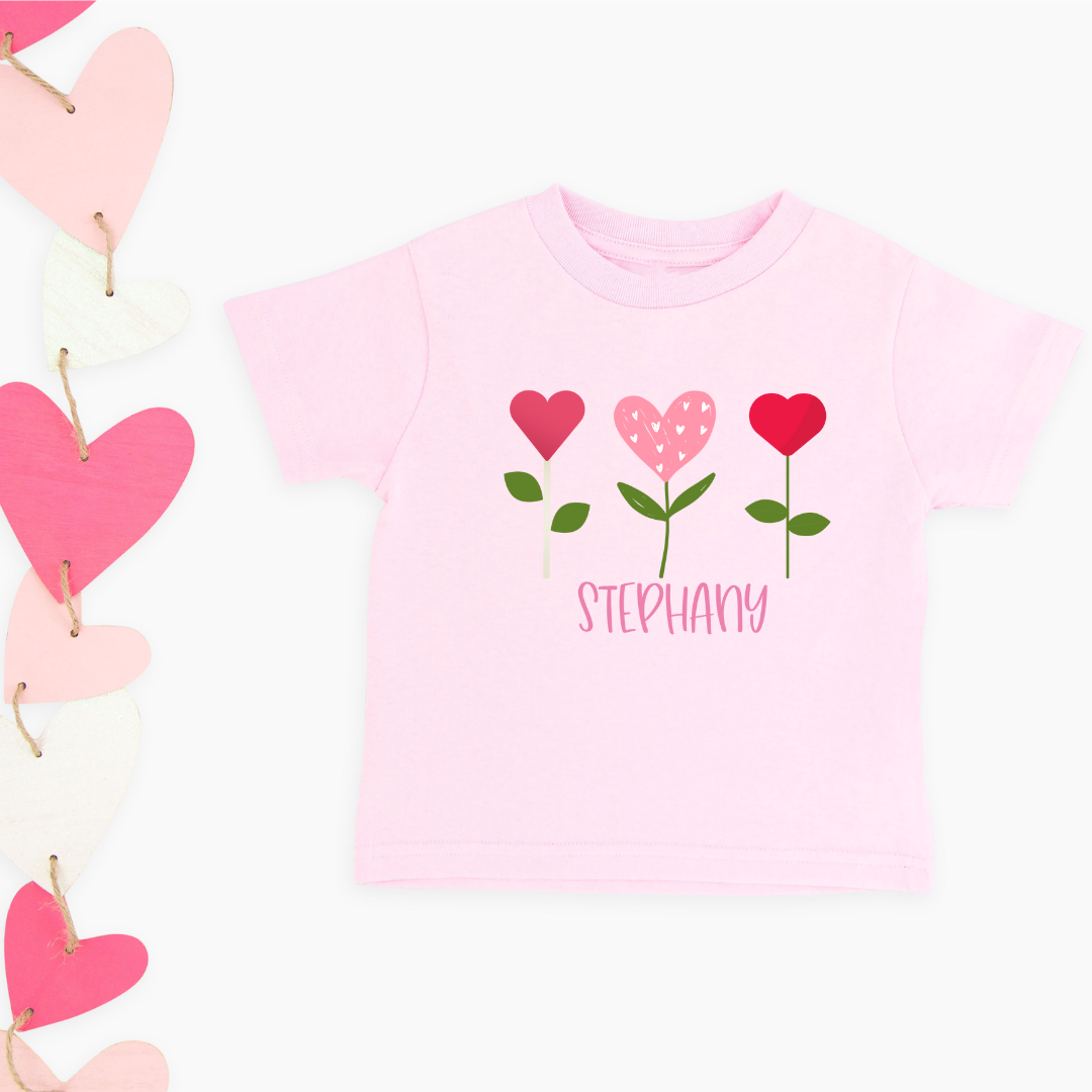 Personalized Flowers Tee or Bodysuit