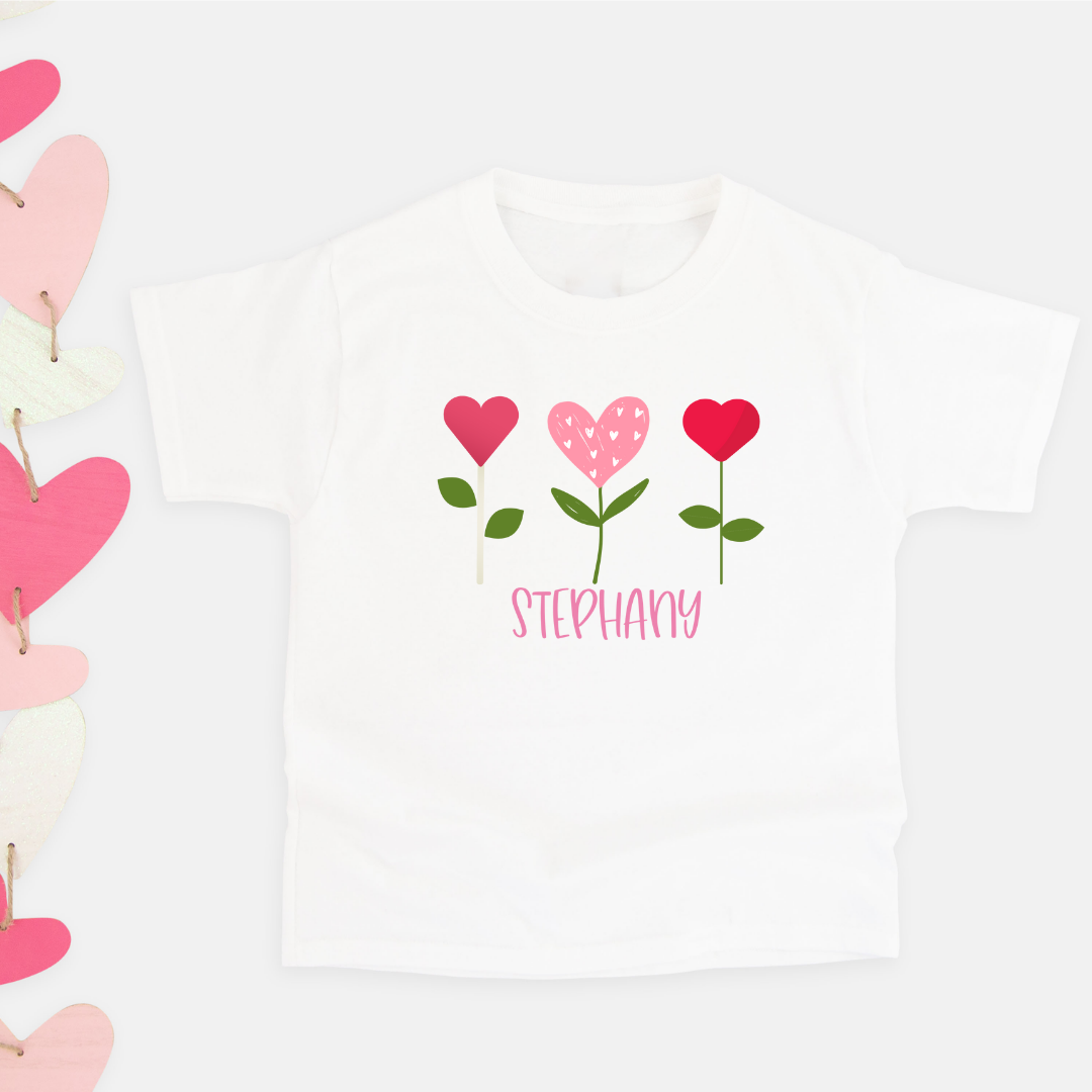 Personalized Flowers Tee or Bodysuit