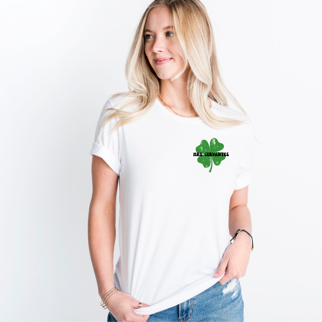 Personalized Lucky Teacher Graphic Tee