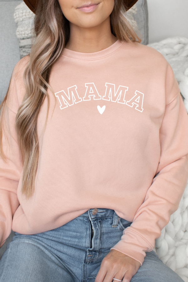 MAMA EMBROIDERED CREWNECK SWEATSHIRT  ***PREORDER ONLY***